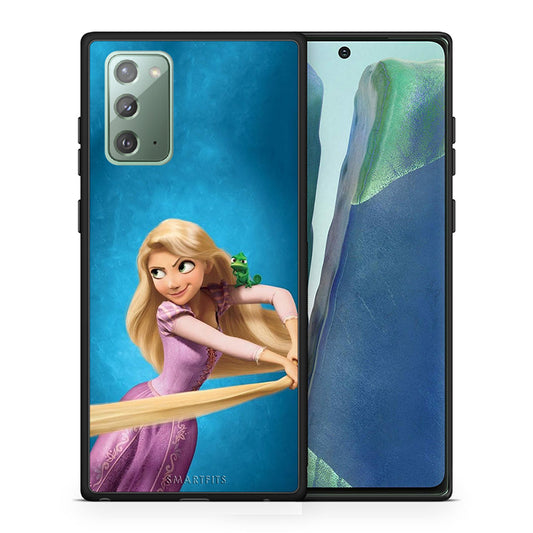 Θήκη Αγίου Βαλεντίνου Samsung Note 20 Tangled 2 από τη Smartfits με σχέδιο στο πίσω μέρος και μαύρο περίβλημα | Samsung Note 20 Tangled 2 case with colorful back and black bezels