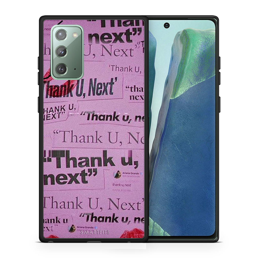 Θήκη Αγίου Βαλεντίνου Samsung Note 20 Thank You Next από τη Smartfits με σχέδιο στο πίσω μέρος και μαύρο περίβλημα | Samsung Note 20 Thank You Next case with colorful back and black bezels