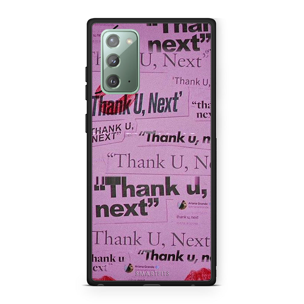 Samsung Note 20 Thank You Next Θήκη Αγίου Βαλεντίνου από τη Smartfits με σχέδιο στο πίσω μέρος και μαύρο περίβλημα | Smartphone case with colorful back and black bezels by Smartfits