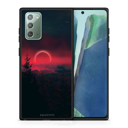 Θήκη Samsung Note 20 Sunset Tropic από τη Smartfits με σχέδιο στο πίσω μέρος και μαύρο περίβλημα | Samsung Note 20 Sunset Tropic case with colorful back and black bezels