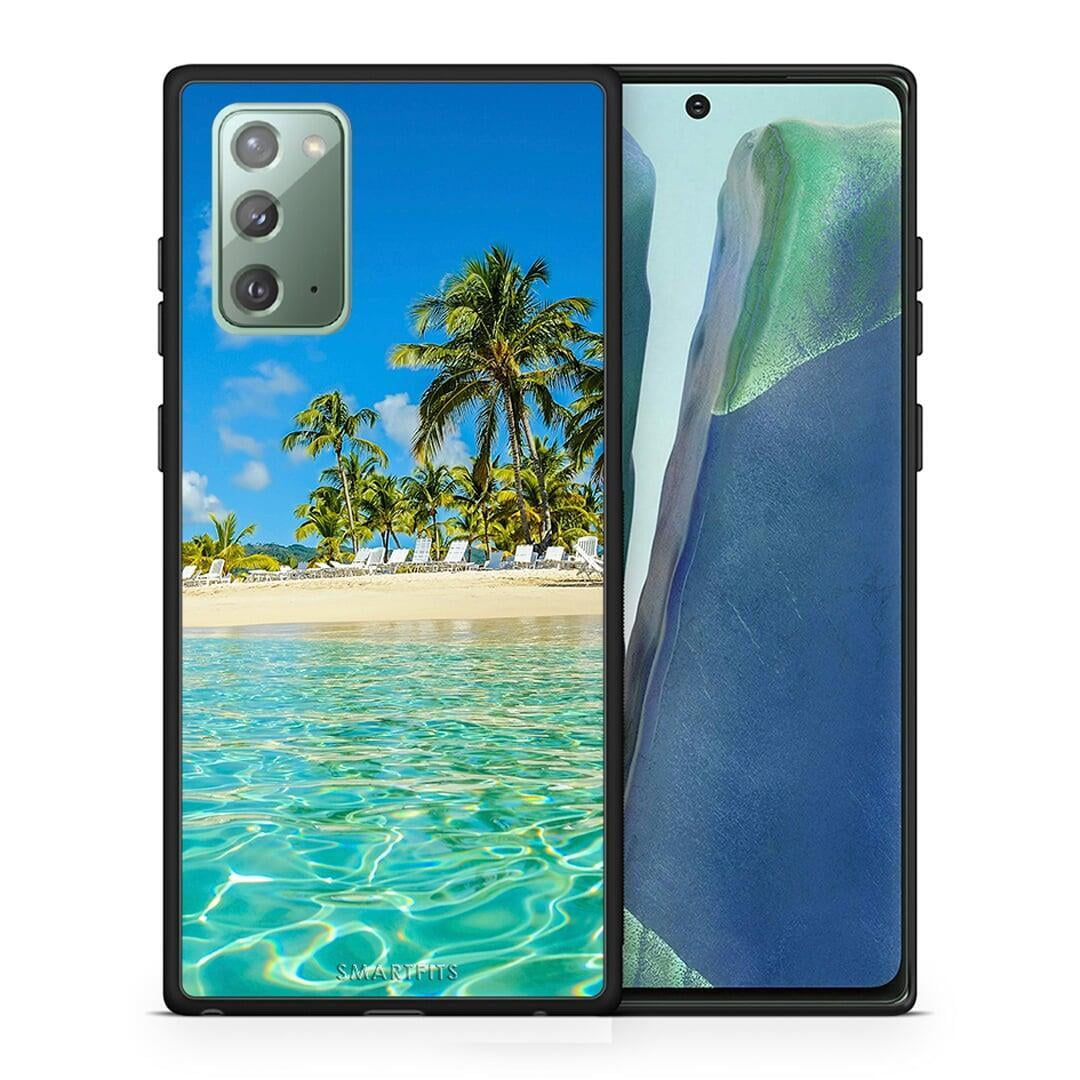 Θήκη Samsung Note 20 Tropical Vibes από τη Smartfits με σχέδιο στο πίσω μέρος και μαύρο περίβλημα | Samsung Note 20 Tropical Vibes case with colorful back and black bezels