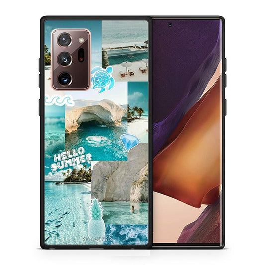 Θήκη Samsung Note 20 Ultra Aesthetic Summer από τη Smartfits με σχέδιο στο πίσω μέρος και μαύρο περίβλημα | Samsung Note 20 Ultra Aesthetic Summer case with colorful back and black bezels