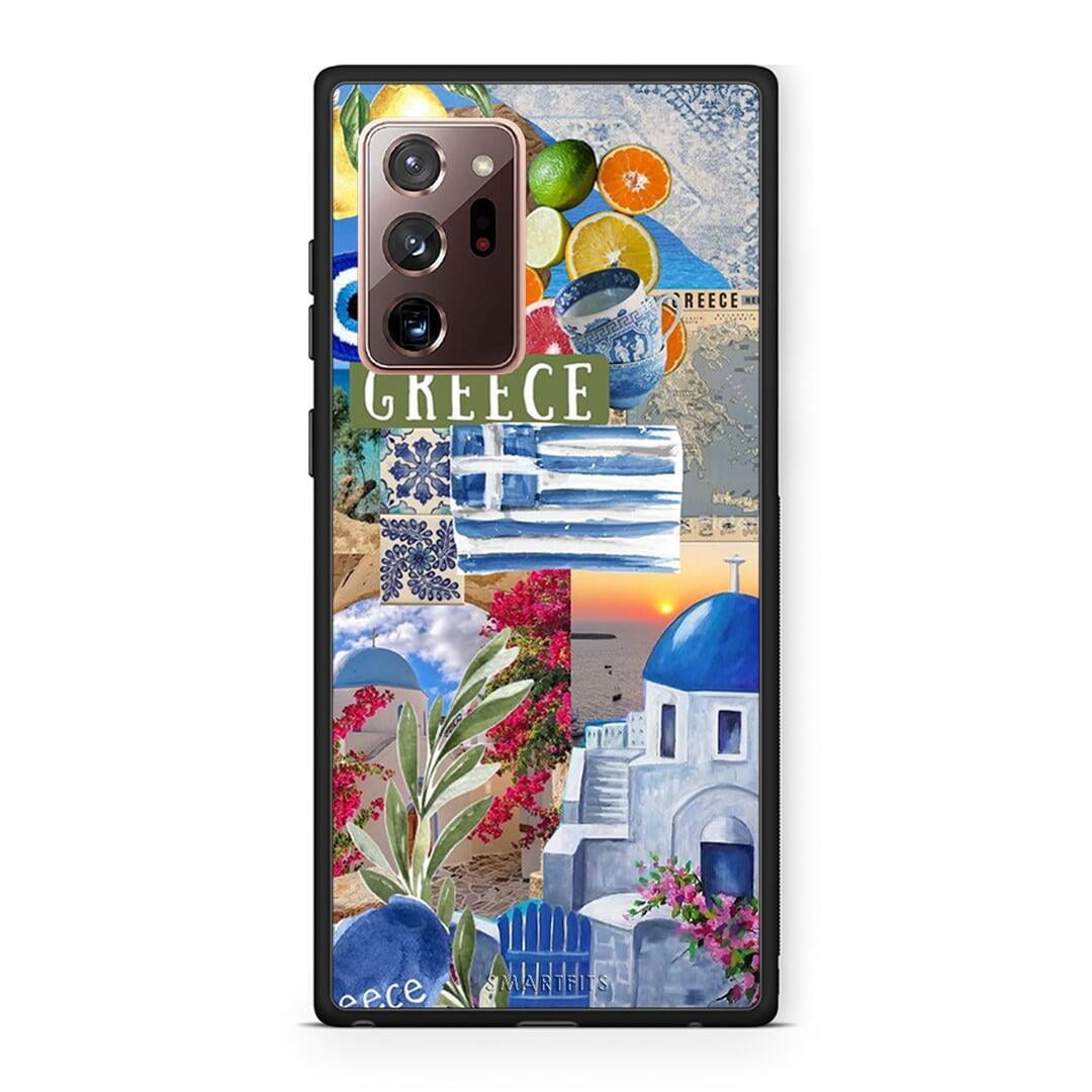 Samsung Note 20 Ultra All Greek Θήκη από τη Smartfits με σχέδιο στο πίσω μέρος και μαύρο περίβλημα | Smartphone case with colorful back and black bezels by Smartfits