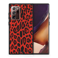 Thumbnail for Θήκη Samsung Note 20 Ultra Red Leopard Animal από τη Smartfits με σχέδιο στο πίσω μέρος και μαύρο περίβλημα | Samsung Note 20 Ultra Red Leopard Animal case with colorful back and black bezels