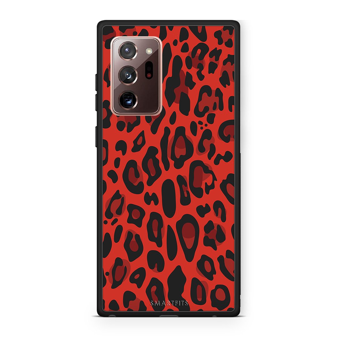 4 - Samsung Note 20 Ultra Red Leopard Animal case, cover, bumper