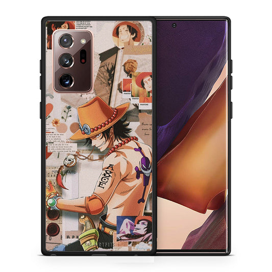 Θήκη Samsung Note 20 Ultra Anime Collage από τη Smartfits με σχέδιο στο πίσω μέρος και μαύρο περίβλημα | Samsung Note 20 Ultra Anime Collage case with colorful back and black bezels