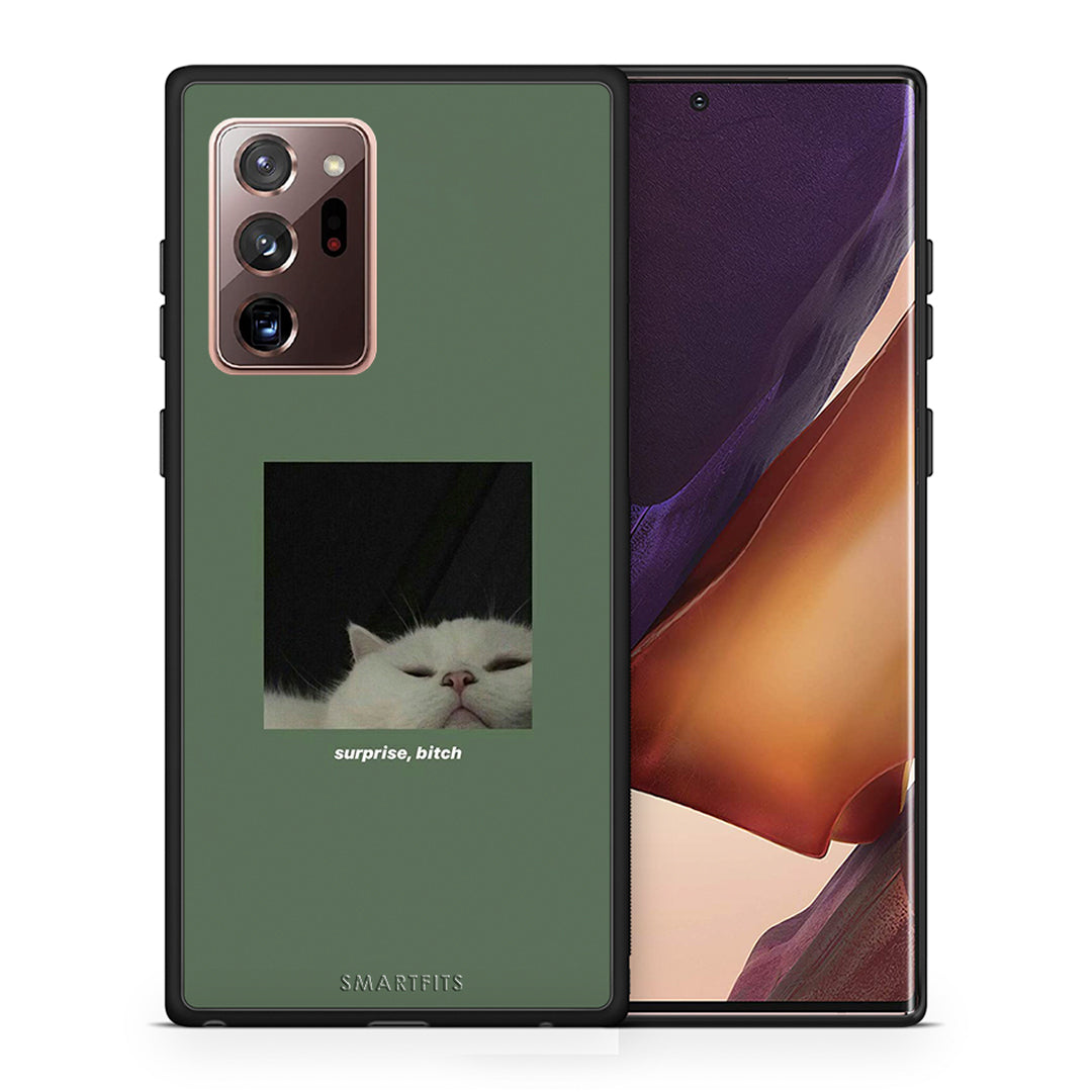 Θήκη Samsung Note 20 Ultra Bitch Surprise από τη Smartfits με σχέδιο στο πίσω μέρος και μαύρο περίβλημα | Samsung Note 20 Ultra Bitch Surprise case with colorful back and black bezels
