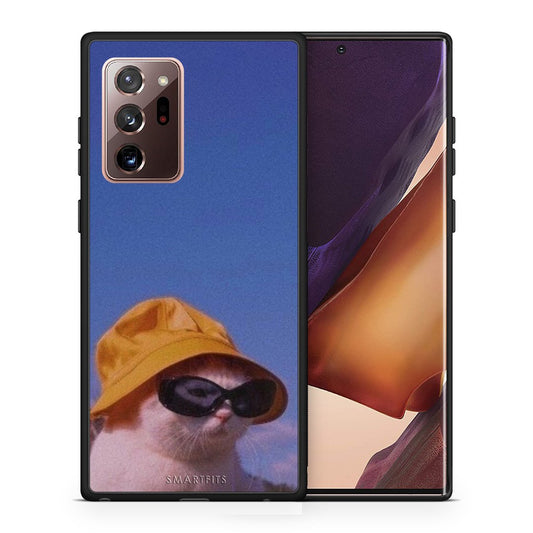 Θήκη Samsung Note 20 Ultra Cat Diva από τη Smartfits με σχέδιο στο πίσω μέρος και μαύρο περίβλημα | Samsung Note 20 Ultra Cat Diva case with colorful back and black bezels
