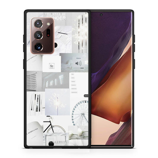 Θήκη Αγίου Βαλεντίνου Samsung Note 20 Ultra Collage Make Me Wonder από τη Smartfits με σχέδιο στο πίσω μέρος και μαύρο περίβλημα | Samsung Note 20 Ultra Collage Make Me Wonder case with colorful back and black bezels