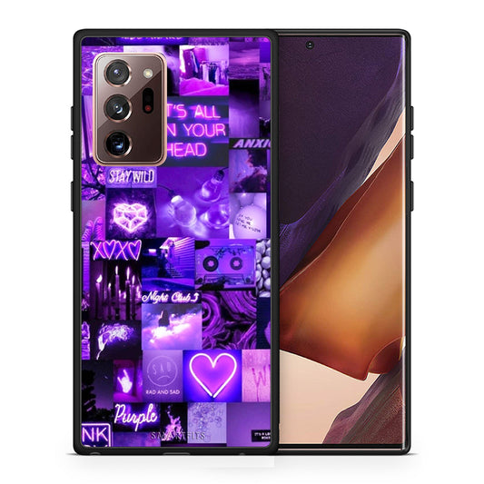 Θήκη Αγίου Βαλεντίνου Samsung Note 20 Ultra Collage Stay Wild από τη Smartfits με σχέδιο στο πίσω μέρος και μαύρο περίβλημα | Samsung Note 20 Ultra Collage Stay Wild case with colorful back and black bezels