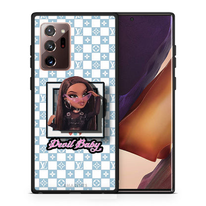 Θήκη Αγίου Βαλεντίνου Samsung Note 20 Ultra Devil Baby από τη Smartfits με σχέδιο στο πίσω μέρος και μαύρο περίβλημα | Samsung Note 20 Ultra Devil Baby case with colorful back and black bezels