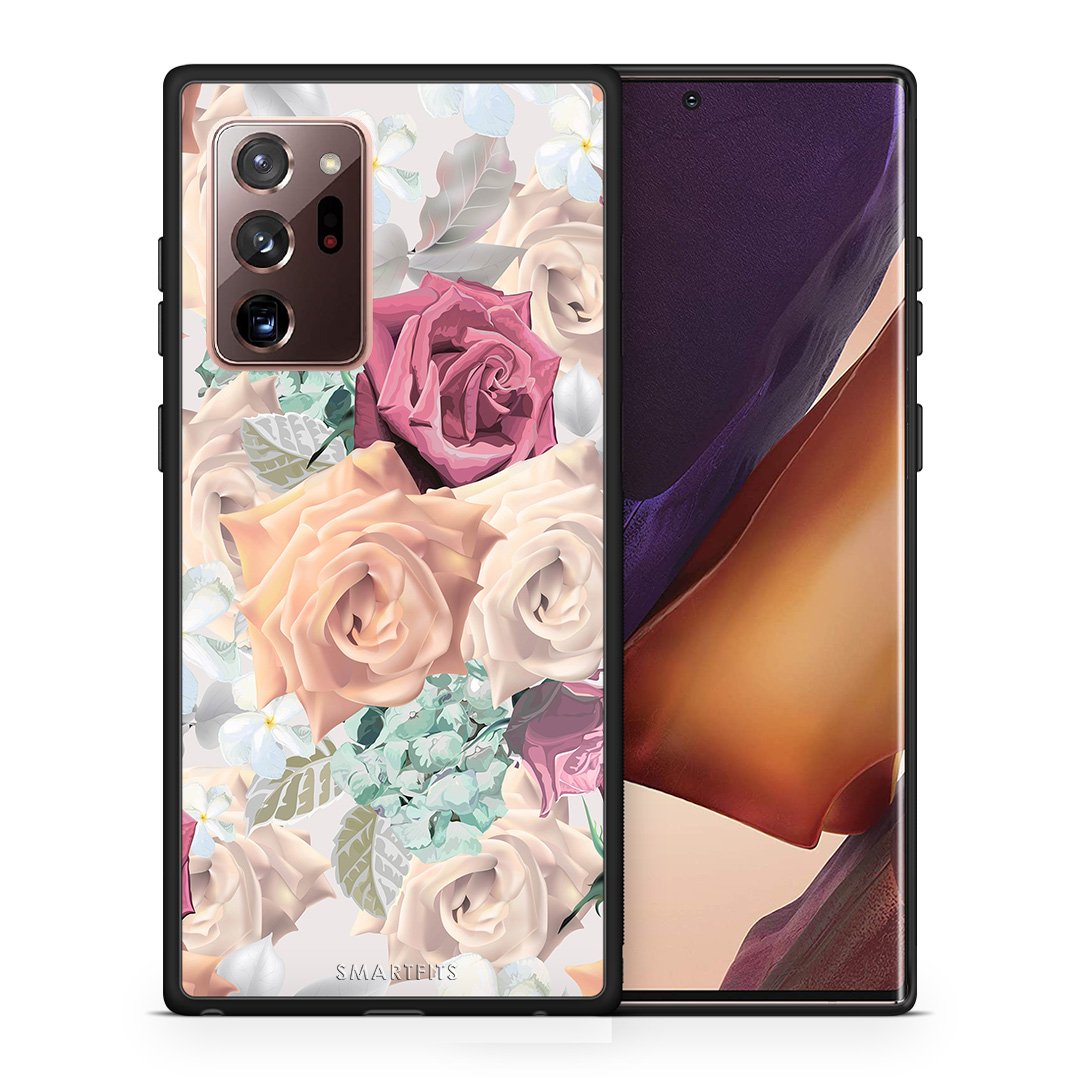 Θήκη Samsung Note 20 Ultra Bouquet Floral από τη Smartfits με σχέδιο στο πίσω μέρος και μαύρο περίβλημα | Samsung Note 20 Ultra Bouquet Floral case with colorful back and black bezels