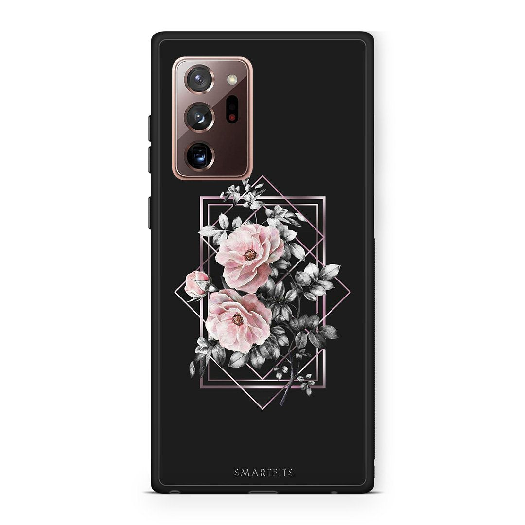 4 - Samsung Note 20 Ultra Frame Flower case, cover, bumper