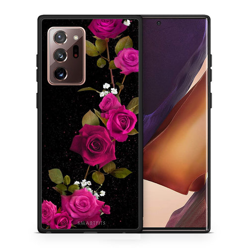 Θήκη Samsung Note 20 Ultra Red Roses Flower από τη Smartfits με σχέδιο στο πίσω μέρος και μαύρο περίβλημα | Samsung Note 20 Ultra Red Roses Flower case with colorful back and black bezels