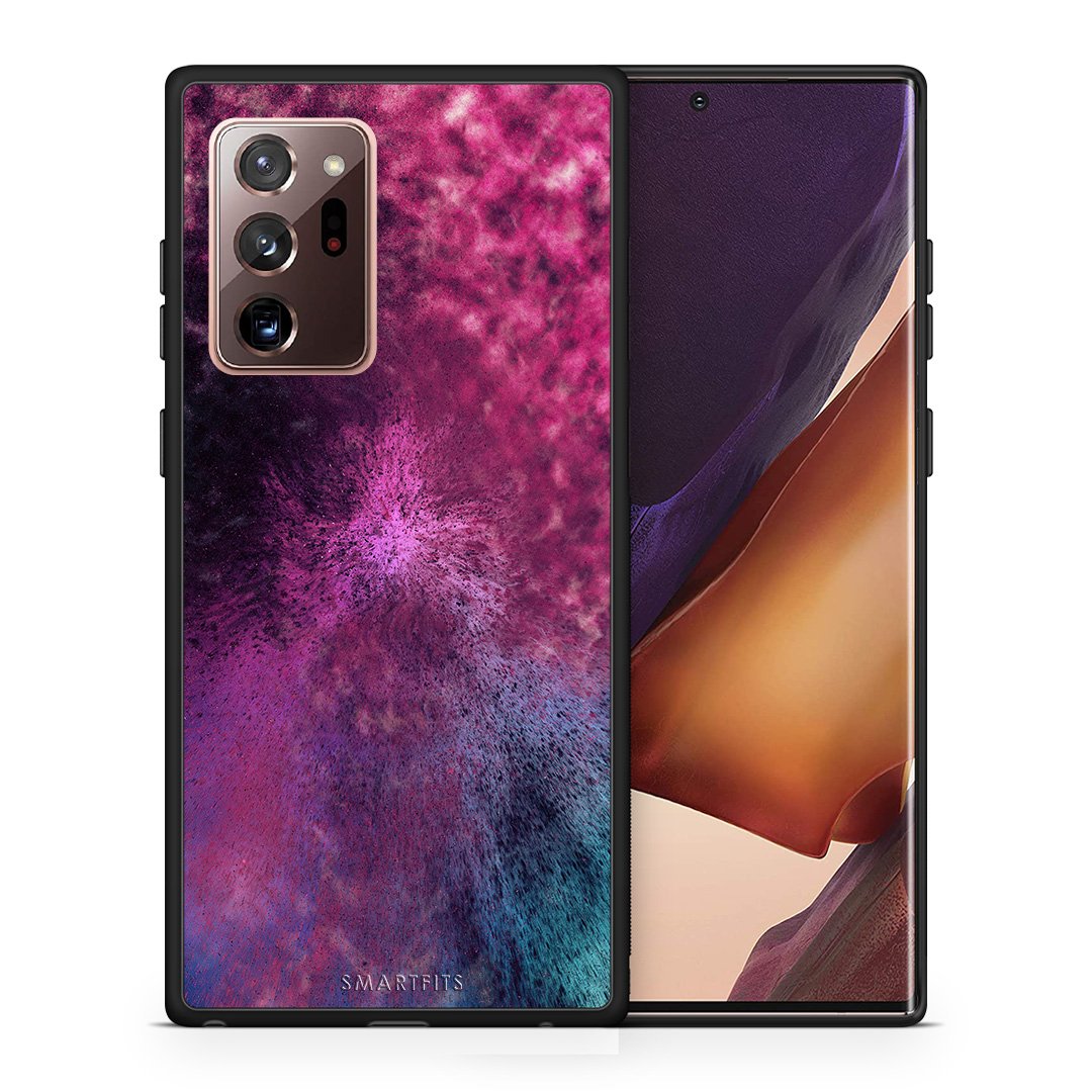 Θήκη Samsung Note 20 Ultra Aurora Galaxy από τη Smartfits με σχέδιο στο πίσω μέρος και μαύρο περίβλημα | Samsung Note 20 Ultra Aurora Galaxy case with colorful back and black bezels