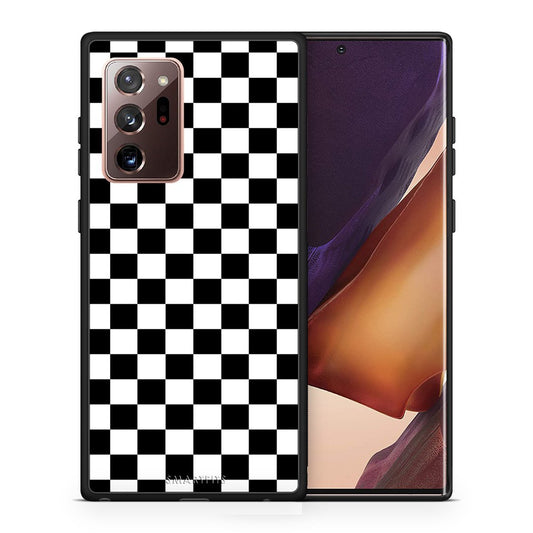 Θήκη Samsung Note 20 Ultra Squares Geometric από τη Smartfits με σχέδιο στο πίσω μέρος και μαύρο περίβλημα | Samsung Note 20 Ultra Squares Geometric case with colorful back and black bezels