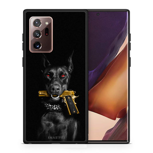 Θήκη Αγίου Βαλεντίνου Samsung Note 20 Ultra Golden Gun από τη Smartfits με σχέδιο στο πίσω μέρος και μαύρο περίβλημα | Samsung Note 20 Ultra Golden Gun case with colorful back and black bezels