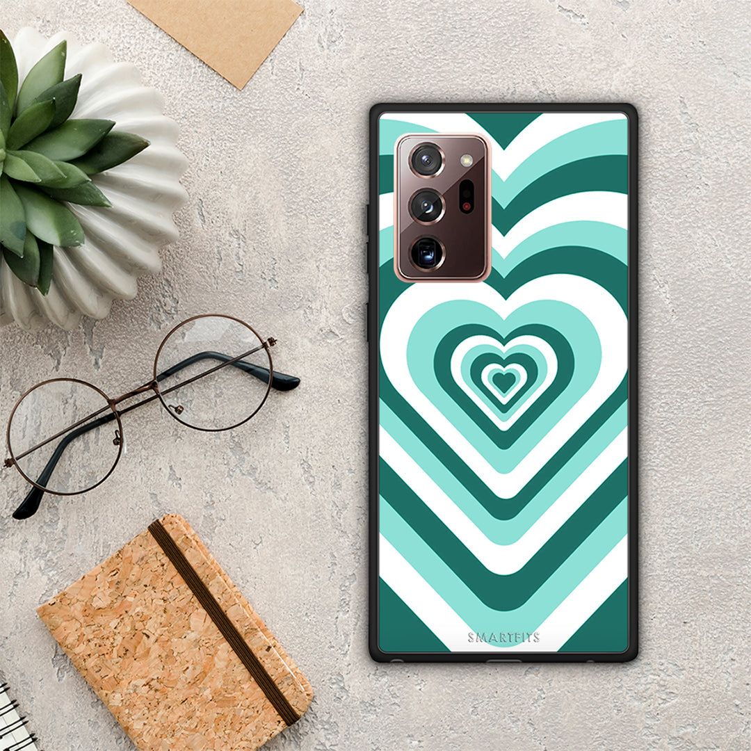 Green Hearts - Samsung Galaxy Note 20 Ultra θήκη