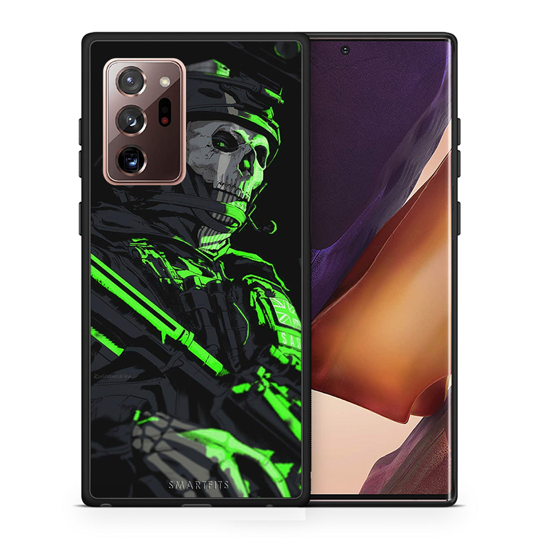 Θήκη Αγίου Βαλεντίνου Samsung Note 20 Ultra Green Soldier από τη Smartfits με σχέδιο στο πίσω μέρος και μαύρο περίβλημα | Samsung Note 20 Ultra Green Soldier case with colorful back and black bezels