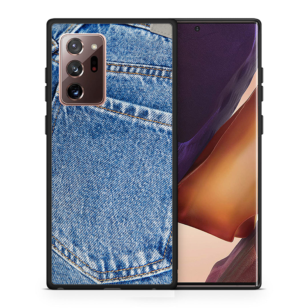Θήκη Samsung Note 20 Ultra Jeans Pocket από τη Smartfits με σχέδιο στο πίσω μέρος και μαύρο περίβλημα | Samsung Note 20 Ultra Jeans Pocket case with colorful back and black bezels