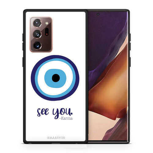 Θήκη Samsung Note 20 Ultra Karma Says από τη Smartfits με σχέδιο στο πίσω μέρος και μαύρο περίβλημα | Samsung Note 20 Ultra Karma Says case with colorful back and black bezels