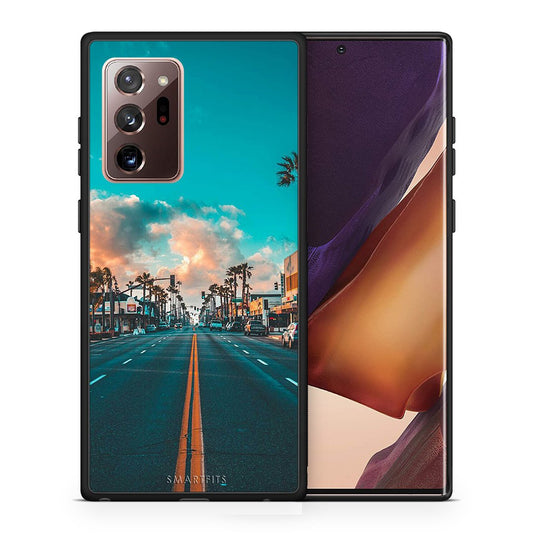 Θήκη Samsung Note 20 Ultra City Landscape από τη Smartfits με σχέδιο στο πίσω μέρος και μαύρο περίβλημα | Samsung Note 20 Ultra City Landscape case with colorful back and black bezels