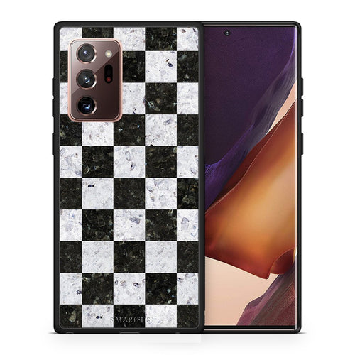 Θήκη Samsung Note 20 Ultra Square Geometric Marble από τη Smartfits με σχέδιο στο πίσω μέρος και μαύρο περίβλημα | Samsung Note 20 Ultra Square Geometric Marble case with colorful back and black bezels