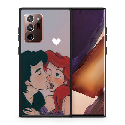 Θήκη Αγίου Βαλεντίνου Samsung Note 20 Ultra Mermaid Love από τη Smartfits με σχέδιο στο πίσω μέρος και μαύρο περίβλημα | Samsung Note 20 Ultra Mermaid Love case with colorful back and black bezels