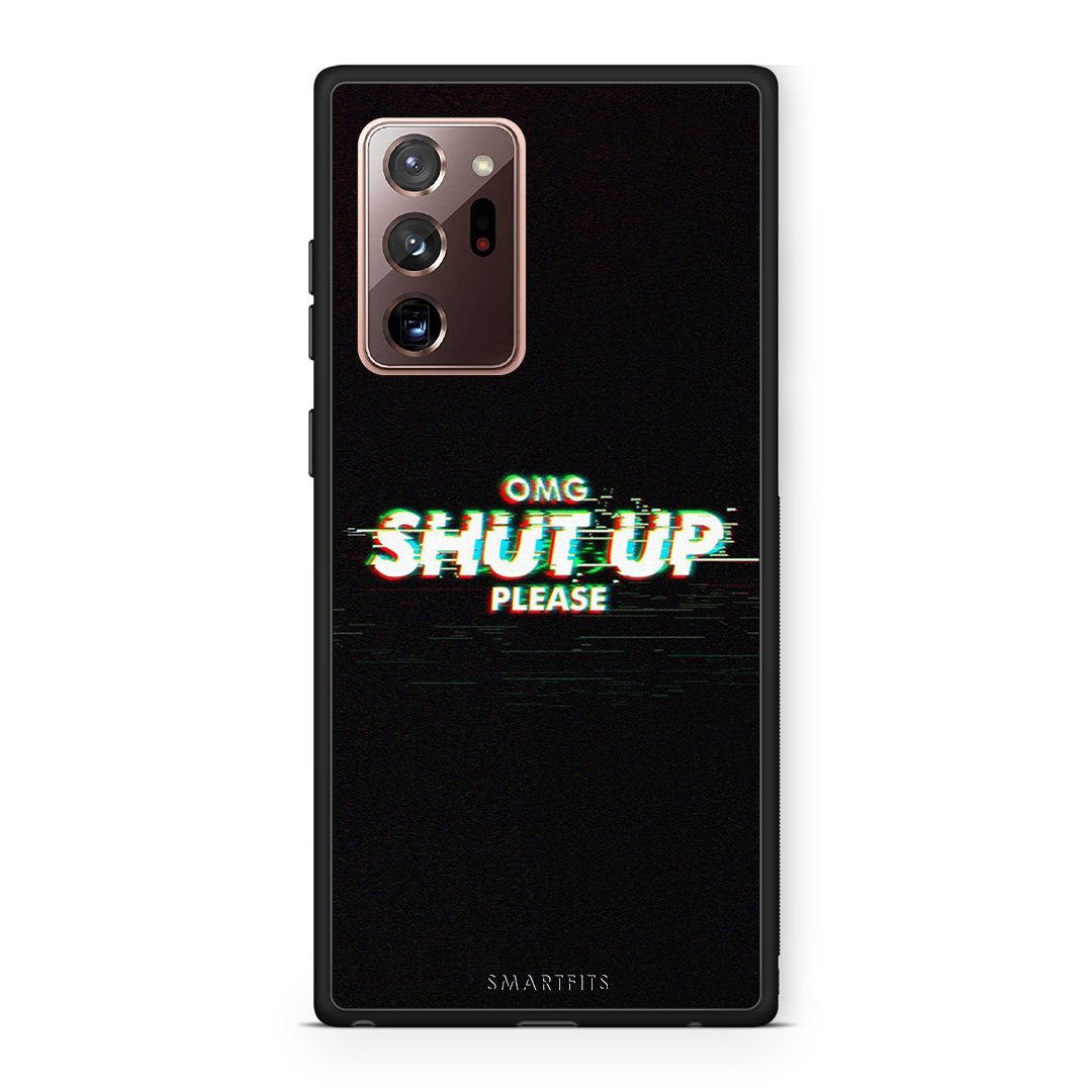 Samsung Note 20 Ultra OMG ShutUp θήκη από τη Smartfits με σχέδιο στο πίσω μέρος και μαύρο περίβλημα | Smartphone case with colorful back and black bezels by Smartfits