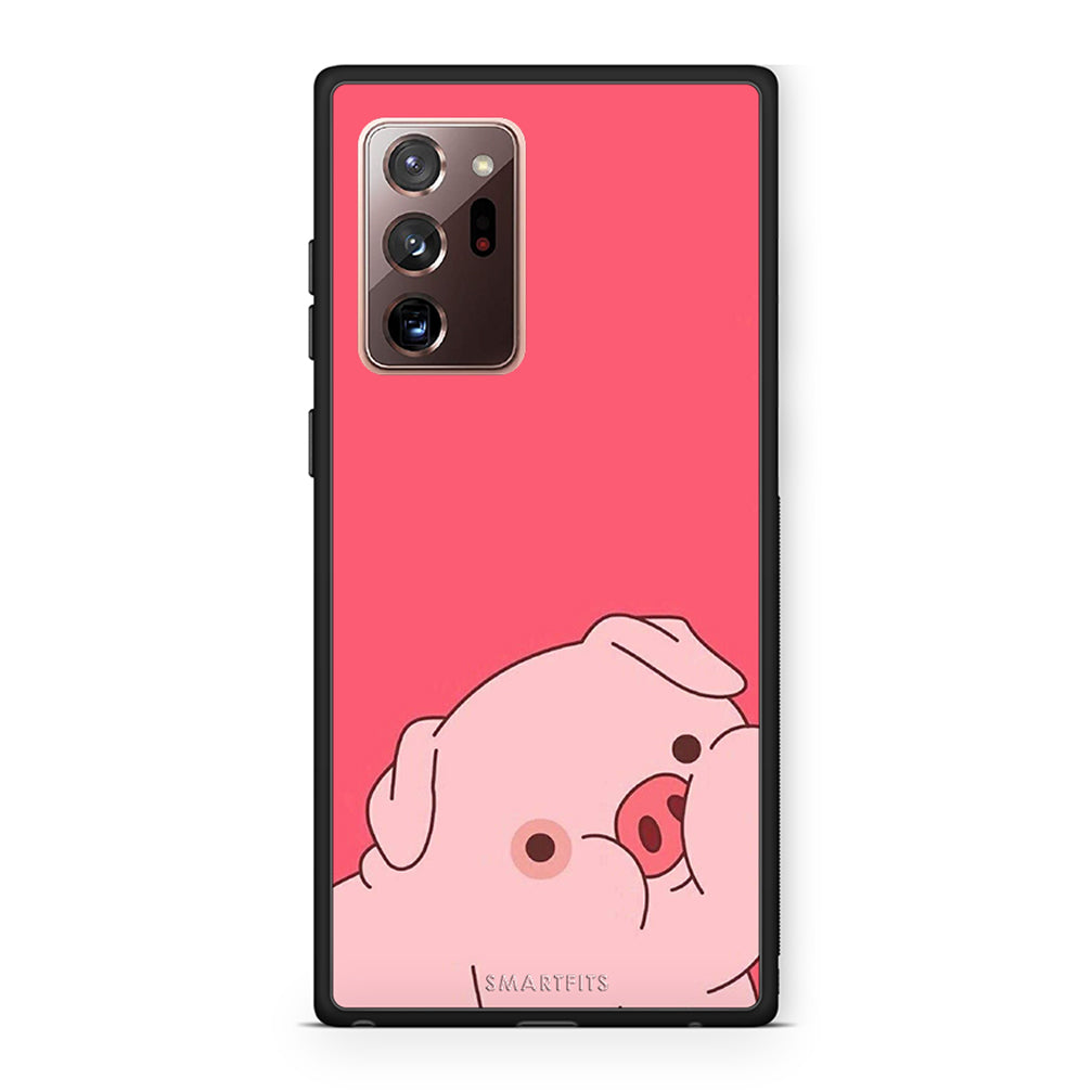 Samsung Note 20 Ultra Pig Love 1 Θήκη Αγίου Βαλεντίνου από τη Smartfits με σχέδιο στο πίσω μέρος και μαύρο περίβλημα | Smartphone case with colorful back and black bezels by Smartfits