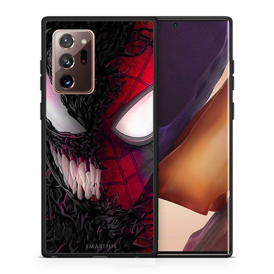 Θήκη Samsung Note 20 Ultra SpiderVenom PopArt από τη Smartfits με σχέδιο στο πίσω μέρος και μαύρο περίβλημα | Samsung Note 20 Ultra SpiderVenom PopArt case with colorful back and black bezels