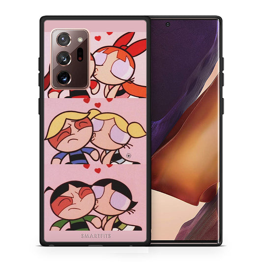 Θήκη Αγίου Βαλεντίνου Samsung Note 20 Ultra Puff Love από τη Smartfits με σχέδιο στο πίσω μέρος και μαύρο περίβλημα | Samsung Note 20 Ultra Puff Love case with colorful back and black bezels