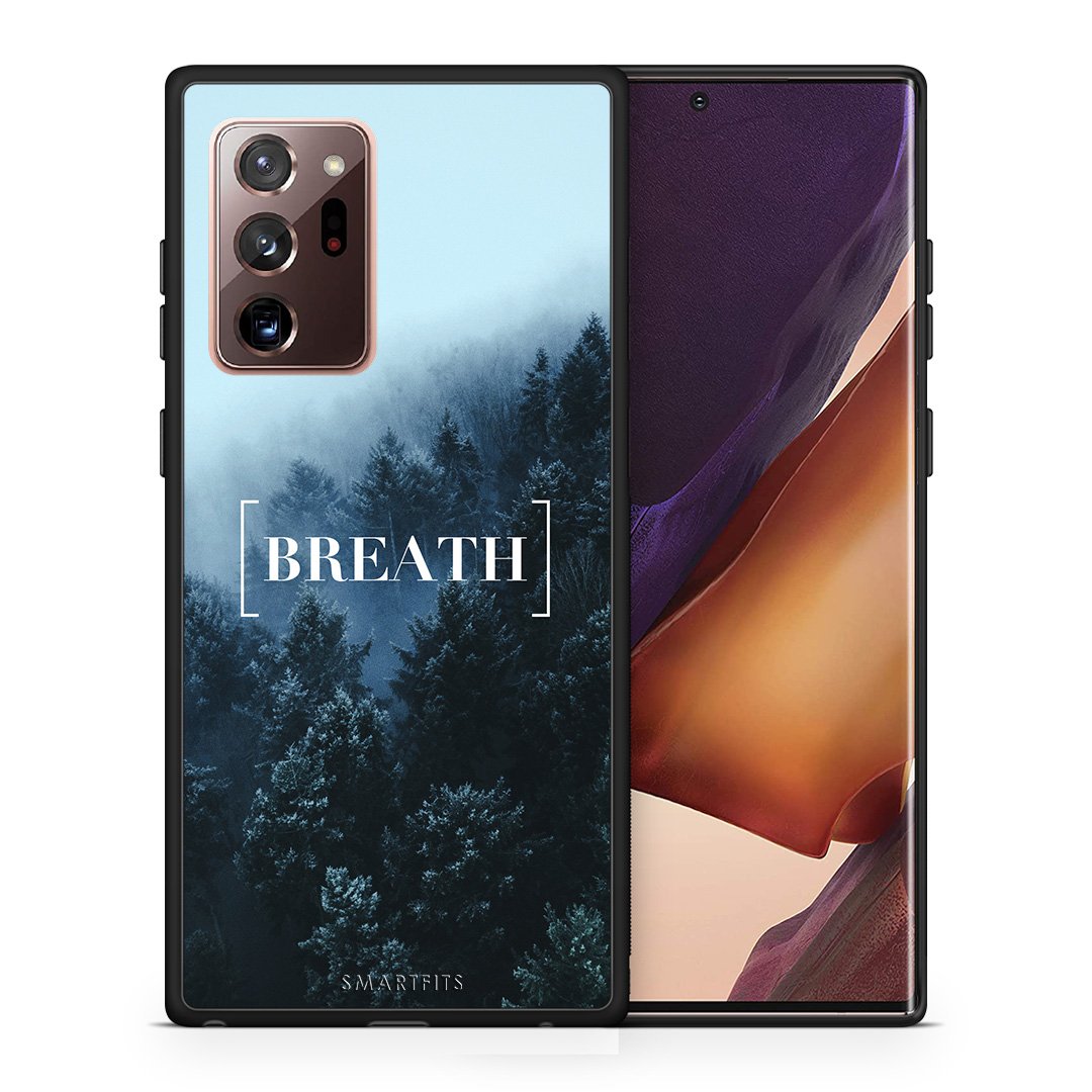 Θήκη Samsung Note 20 Ultra Breath Quote από τη Smartfits με σχέδιο στο πίσω μέρος και μαύρο περίβλημα | Samsung Note 20 Ultra Breath Quote case with colorful back and black bezels