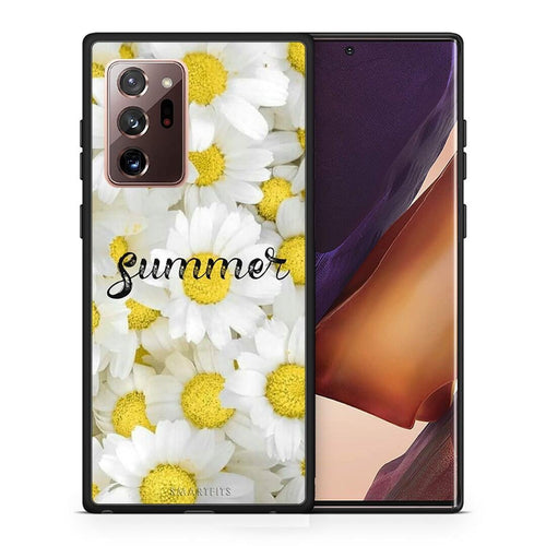 Θήκη Samsung Note 20 Ultra Summer Daisies από τη Smartfits με σχέδιο στο πίσω μέρος και μαύρο περίβλημα | Samsung Note 20 Ultra Summer Daisies case with colorful back and black bezels