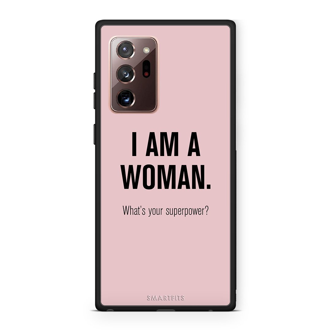 Samsung Note 20 Ultra Superpower Woman θήκη από τη Smartfits με σχέδιο στο πίσω μέρος και μαύρο περίβλημα | Smartphone case with colorful back and black bezels by Smartfits