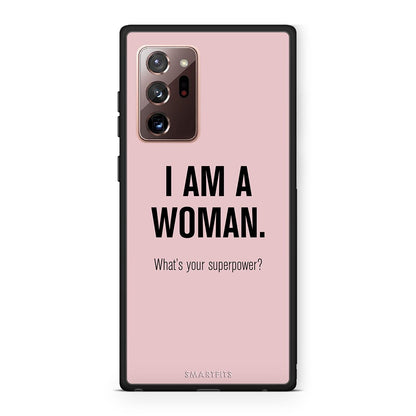 Samsung Note 20 Ultra Superpower Woman θήκη από τη Smartfits με σχέδιο στο πίσω μέρος και μαύρο περίβλημα | Smartphone case with colorful back and black bezels by Smartfits