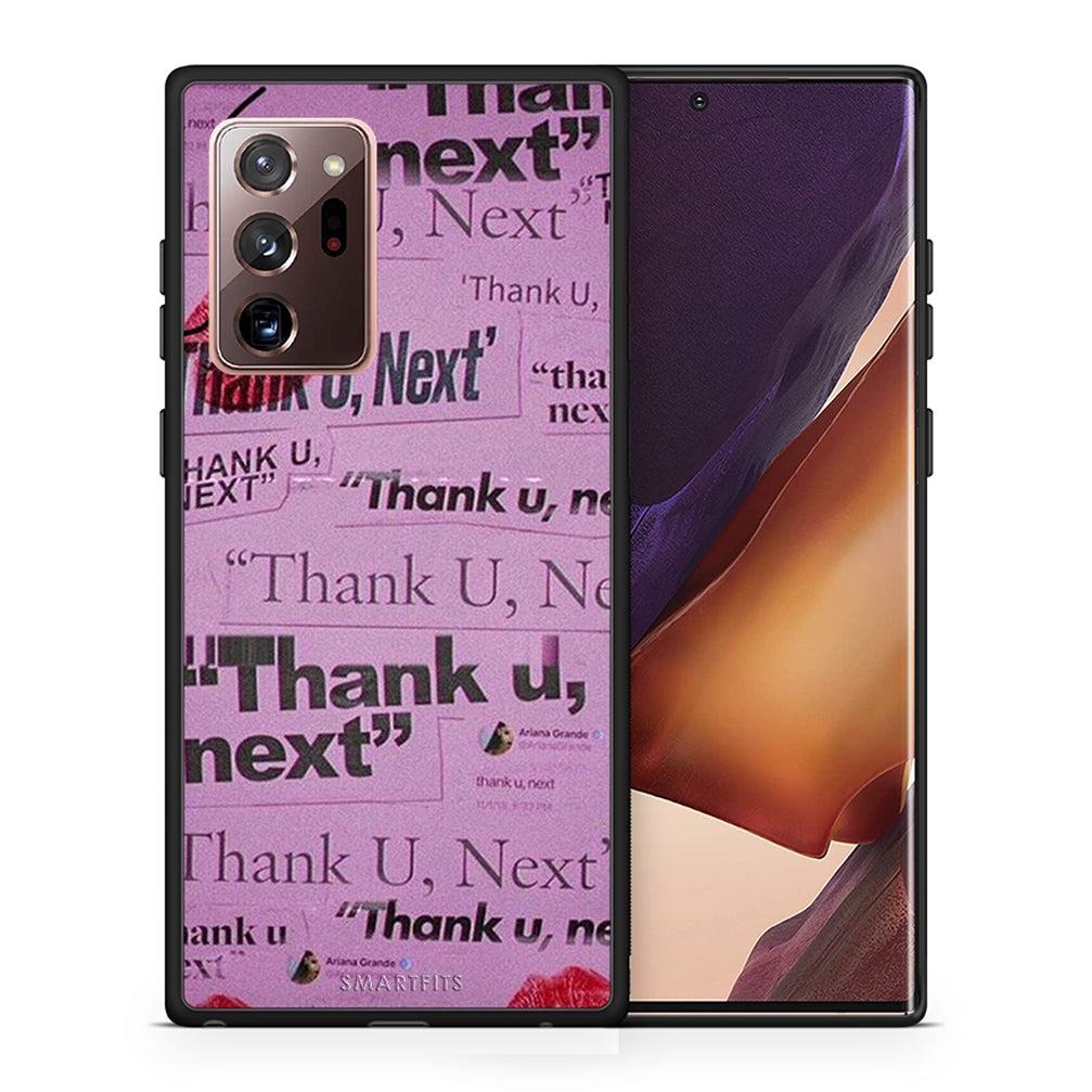 Θήκη Αγίου Βαλεντίνου Samsung Note 20 Ultra Thank You Next από τη Smartfits με σχέδιο στο πίσω μέρος και μαύρο περίβλημα | Samsung Note 20 Ultra Thank You Next case with colorful back and black bezels