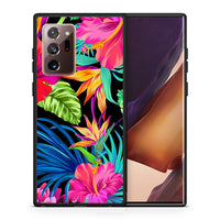 Thumbnail for Θήκη Samsung Note 20 Ultra Tropical Flowers από τη Smartfits με σχέδιο στο πίσω μέρος και μαύρο περίβλημα | Samsung Note 20 Ultra Tropical Flowers case with colorful back and black bezels