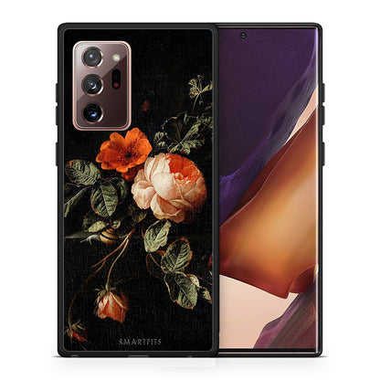 Θήκη Samsung Note 20 Ultra Vintage Roses από τη Smartfits με σχέδιο στο πίσω μέρος και μαύρο περίβλημα | Samsung Note 20 Ultra Vintage Roses case with colorful back and black bezels