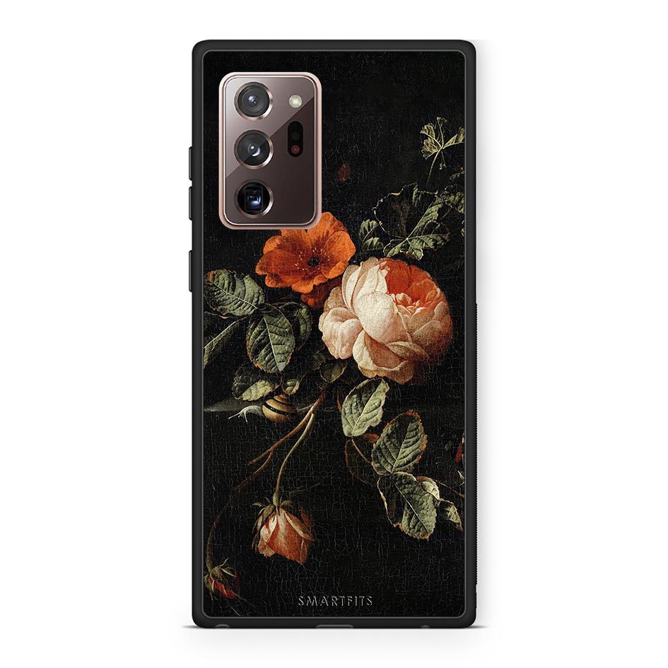Samsung Note 20 Ultra Vintage Roses θήκη από τη Smartfits με σχέδιο στο πίσω μέρος και μαύρο περίβλημα | Smartphone case with colorful back and black bezels by Smartfits