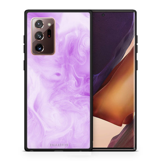 Θήκη Samsung Note 20 Ultra Lavender Watercolor από τη Smartfits με σχέδιο στο πίσω μέρος και μαύρο περίβλημα | Samsung Note 20 Ultra Lavender Watercolor case with colorful back and black bezels
