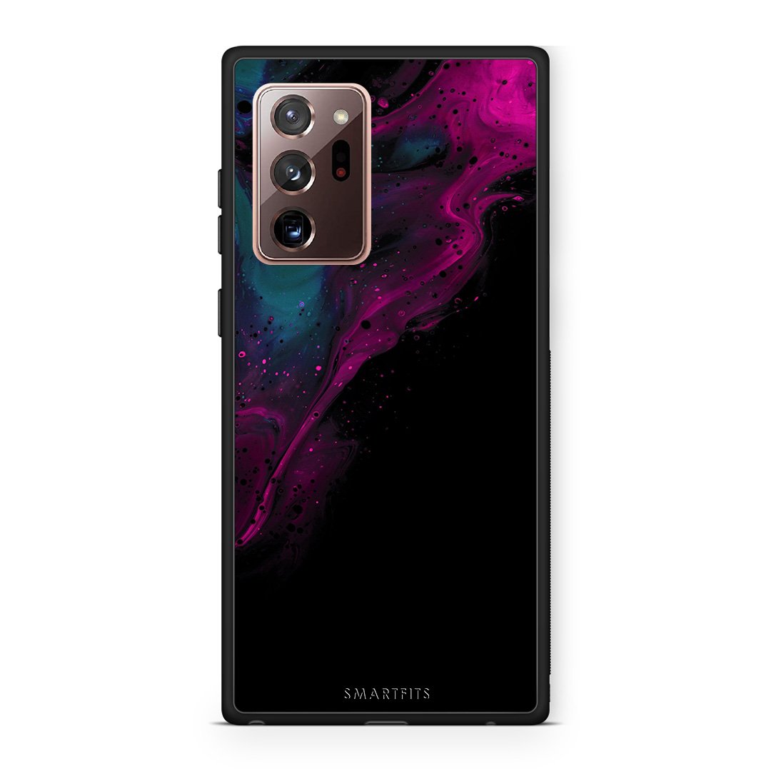 4 - Samsung Note 20 Ultra Pink Black Watercolor case, cover, bumper