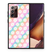 Thumbnail for Θήκη Samsung Note 20 Ultra White Daisies από τη Smartfits με σχέδιο στο πίσω μέρος και μαύρο περίβλημα | Samsung Note 20 Ultra White Daisies case with colorful back and black bezels