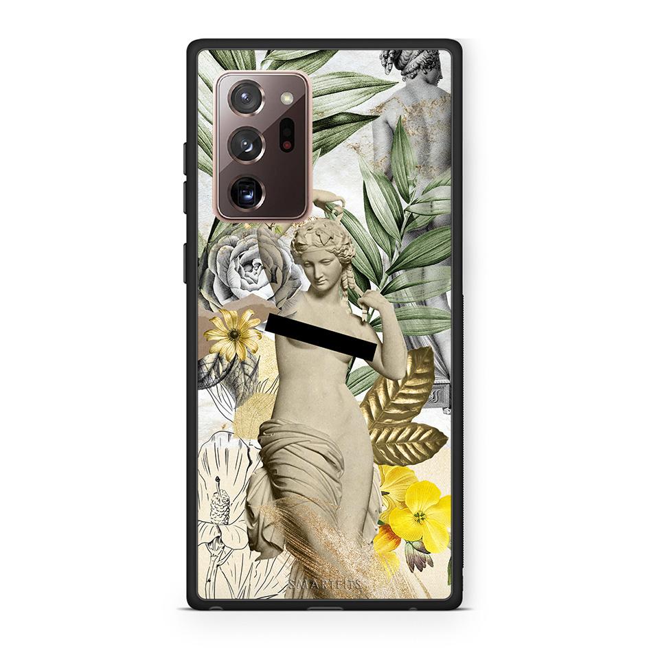 Samsung Note 20 Ultra Woman Statue θήκη από τη Smartfits με σχέδιο στο πίσω μέρος και μαύρο περίβλημα | Smartphone case with colorful back and black bezels by Smartfits