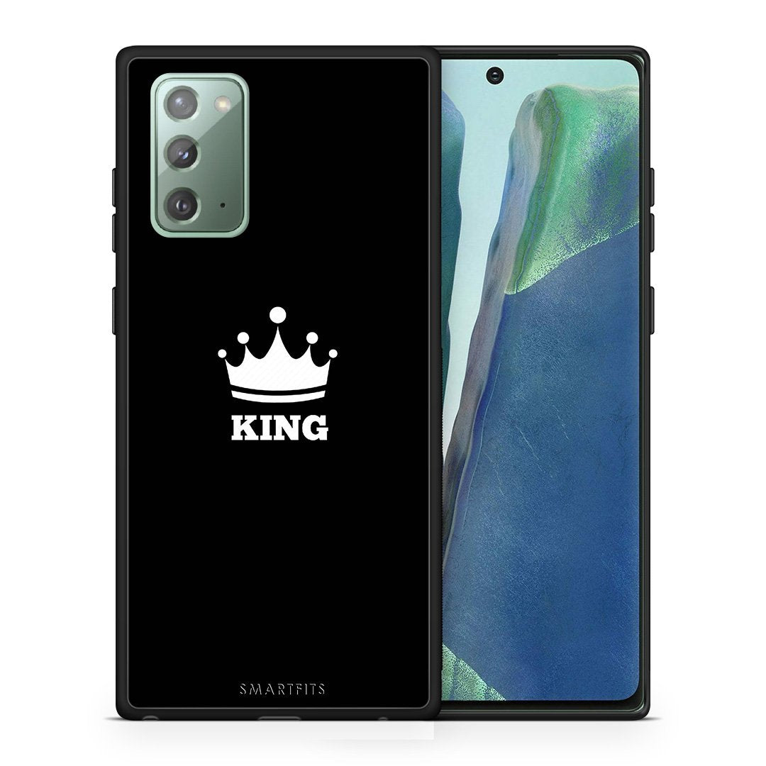 Θήκη Samsung Note 20 King Valentine από τη Smartfits με σχέδιο στο πίσω μέρος και μαύρο περίβλημα | Samsung Note 20 King Valentine case with colorful back and black bezels