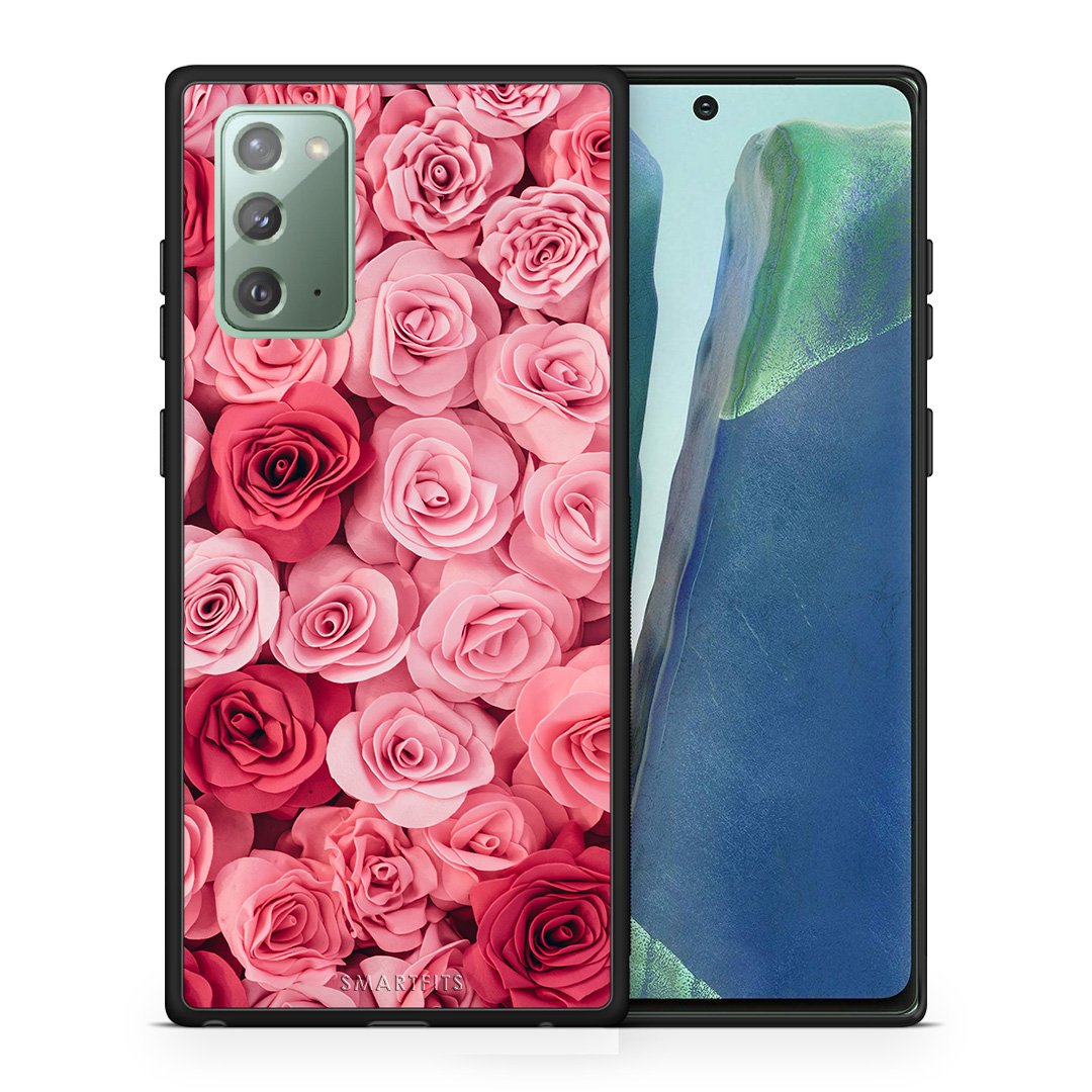 Θήκη Samsung Note 20 RoseGarden Valentine από τη Smartfits με σχέδιο στο πίσω μέρος και μαύρο περίβλημα | Samsung Note 20 RoseGarden Valentine case with colorful back and black bezels