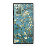 Thumbnail for Samsung Note 20 White Blossoms θήκη από τη Smartfits με σχέδιο στο πίσω μέρος και μαύρο περίβλημα | Smartphone case with colorful back and black bezels by Smartfits