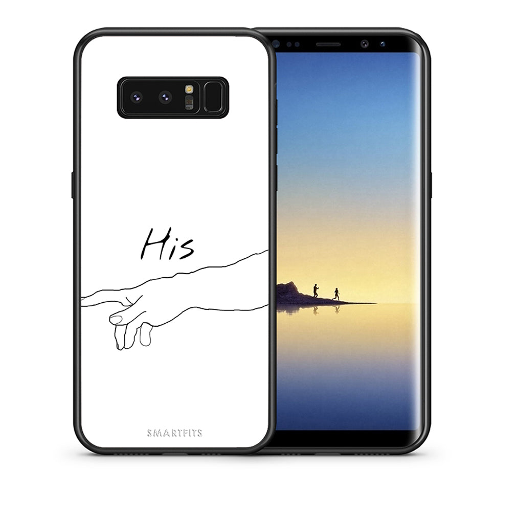 Θήκη Αγίου Βαλεντίνου Samsung Note 8 Aeshetic Love 2 από τη Smartfits με σχέδιο στο πίσω μέρος και μαύρο περίβλημα | Samsung Note 8 Aeshetic Love 2 case with colorful back and black bezels