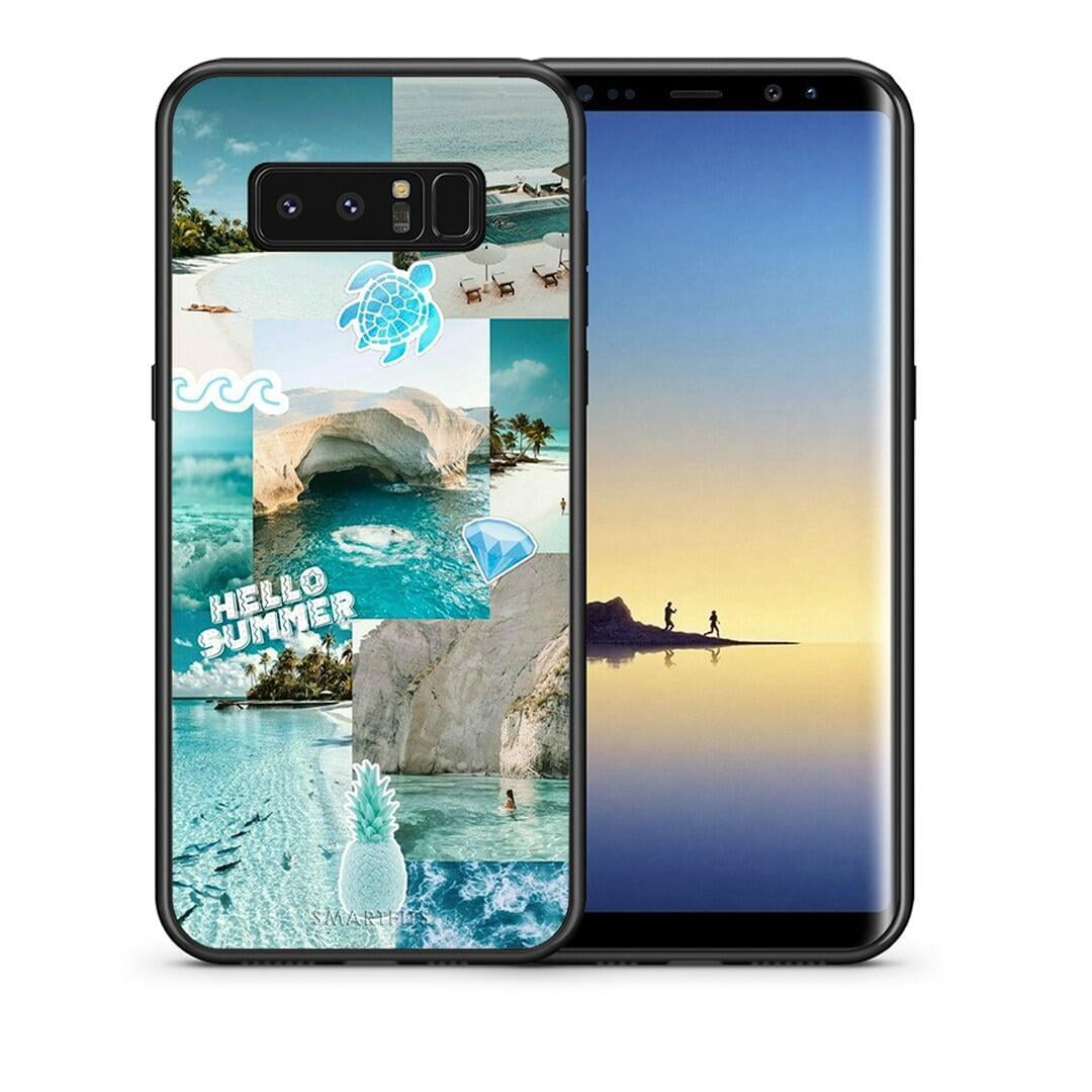 Θήκη Samsung Note 8 Aesthetic Summer από τη Smartfits με σχέδιο στο πίσω μέρος και μαύρο περίβλημα | Samsung Note 8 Aesthetic Summer case with colorful back and black bezels