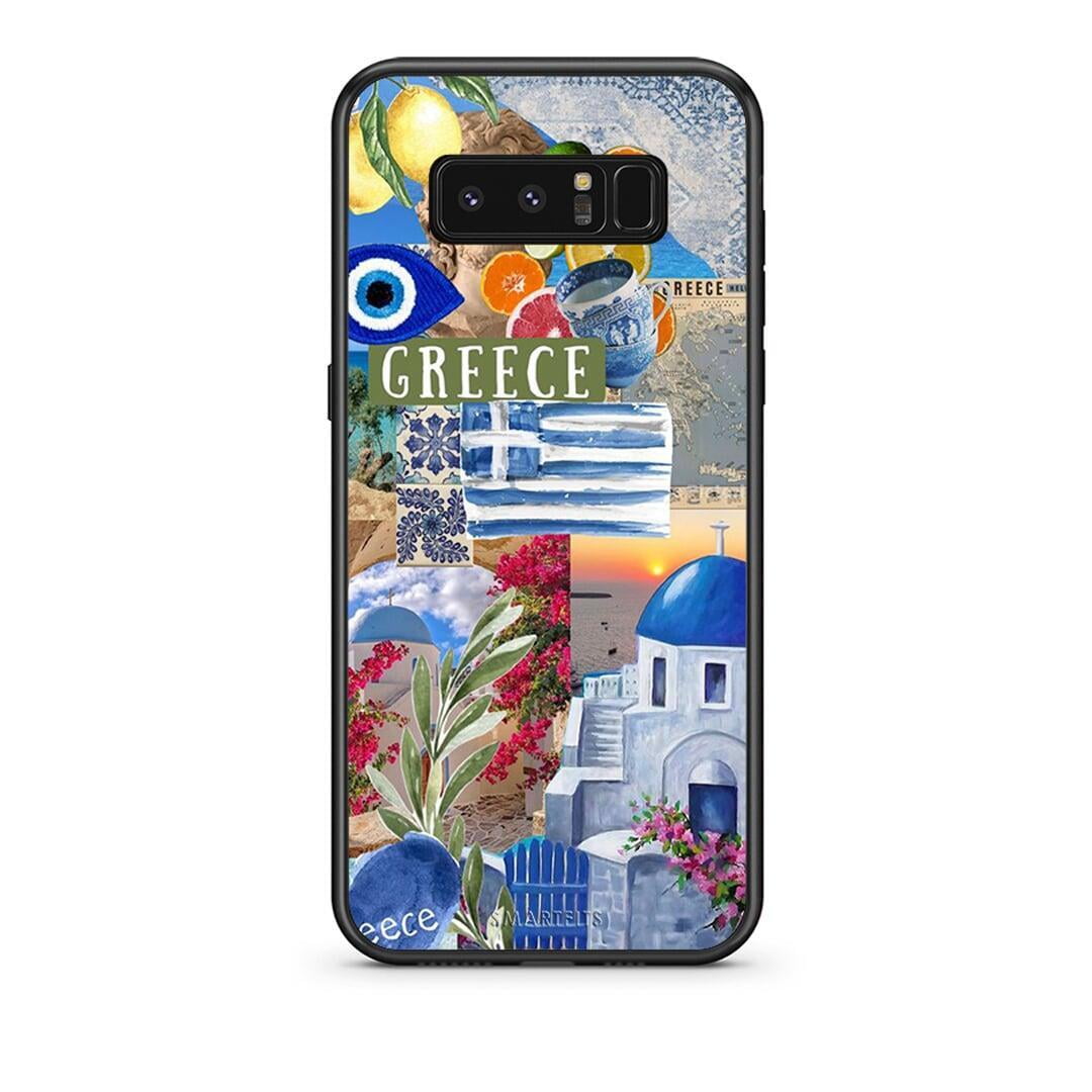 samsung note 8 All Greek Θήκη από τη Smartfits με σχέδιο στο πίσω μέρος και μαύρο περίβλημα | Smartphone case with colorful back and black bezels by Smartfits